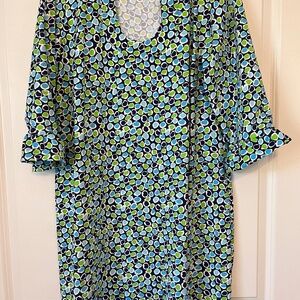 Katherine Way Blue Green Dress 2XL